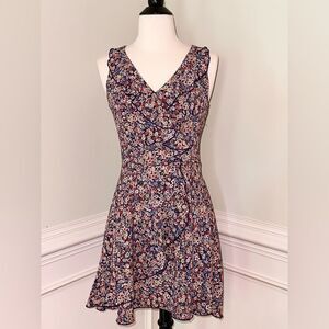 Teeze Me Floral Sleeveless Dress with Ruffles, Juniors’ Size 1/2